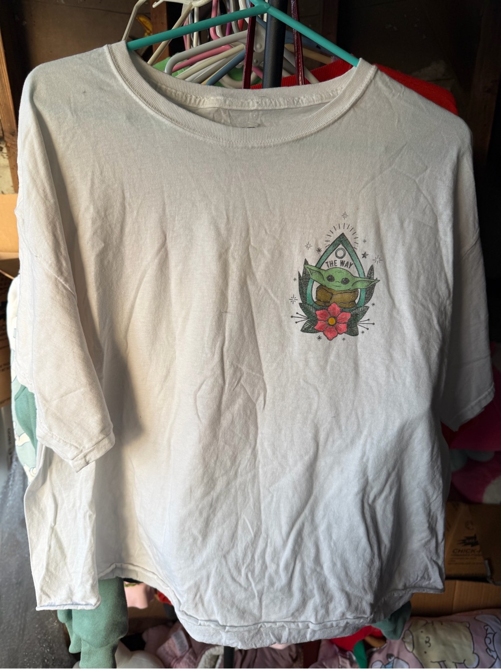 White Graphic Tee with Green Accent - The Way Design